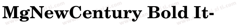 MgNewCentury Bold It字体转换